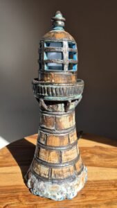 Lighthouse Sculptural Lamp. 1 available. SOLD